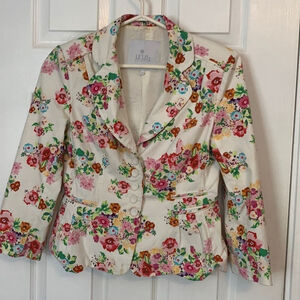Pretty floral blazer jacket small size